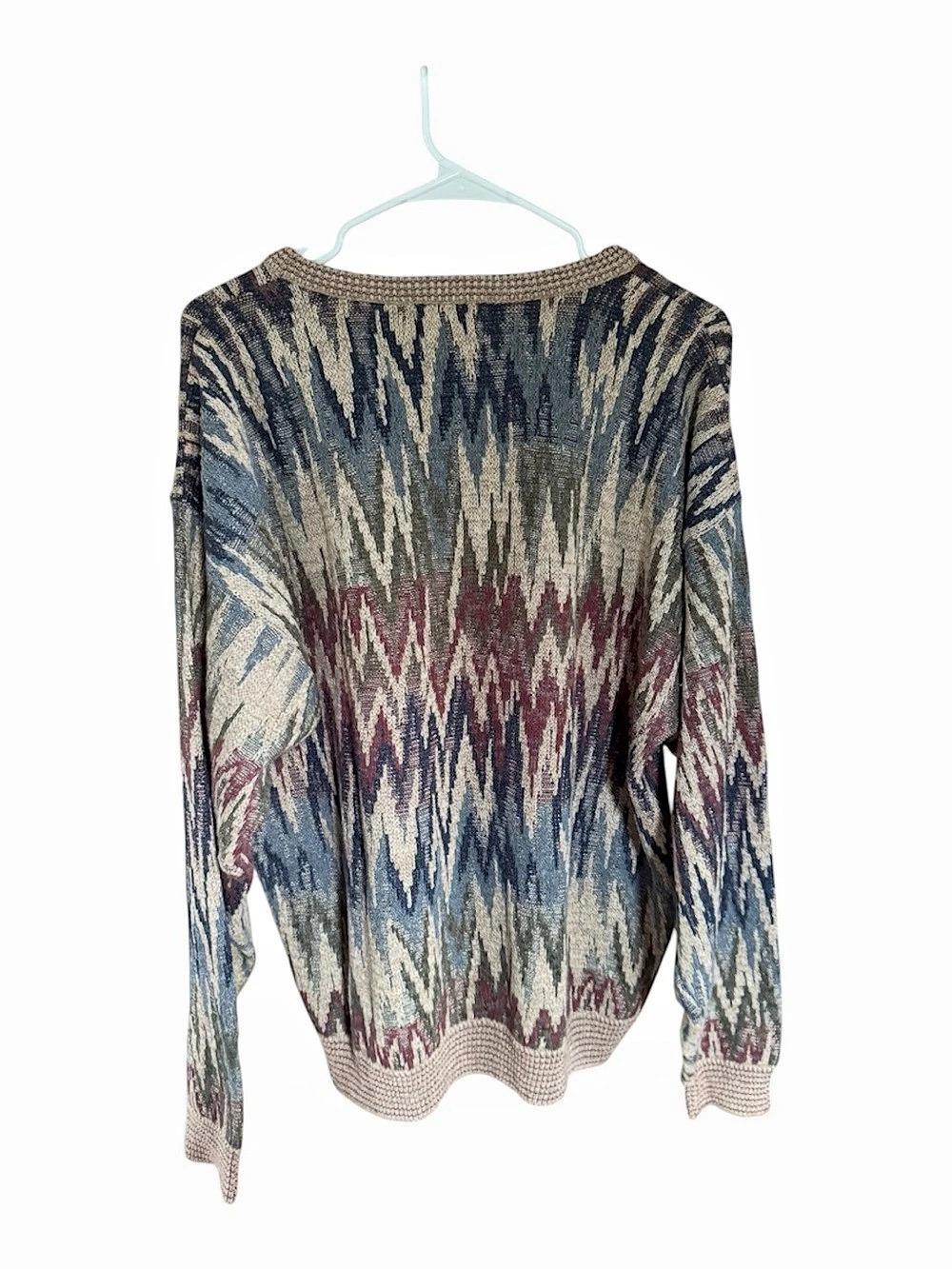 Vintage 90s Jos A Bank Joe's Casual Coogi Style 3D Knit Sweater Men's L - Picture 3 of 4